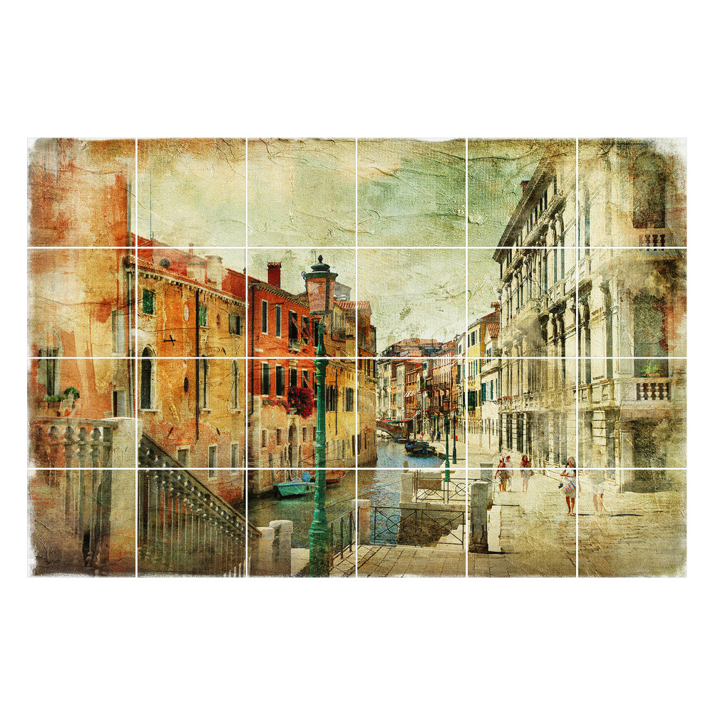 Nalepki na kafelki Wenecja w malarskim stylu