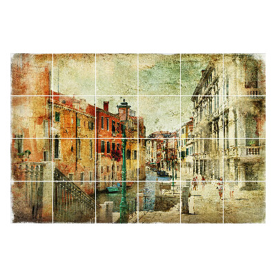 Nalepki na kafelki Wenecja w malarskim stylu