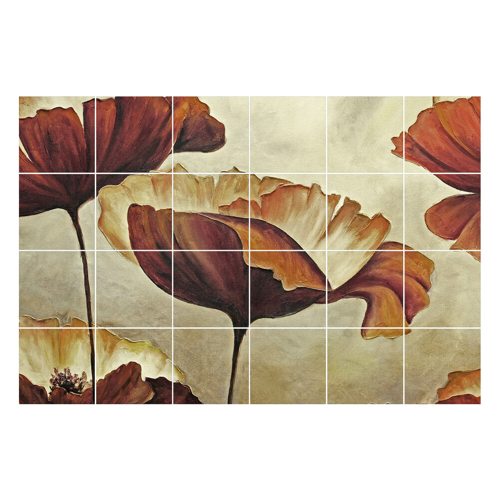 Naklejki na płytki Kwiatowe kompozycje artystyczne