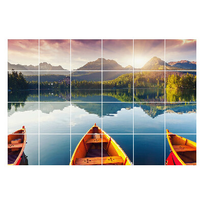 Naklejki na kafelki Spokojny krajobraz górski