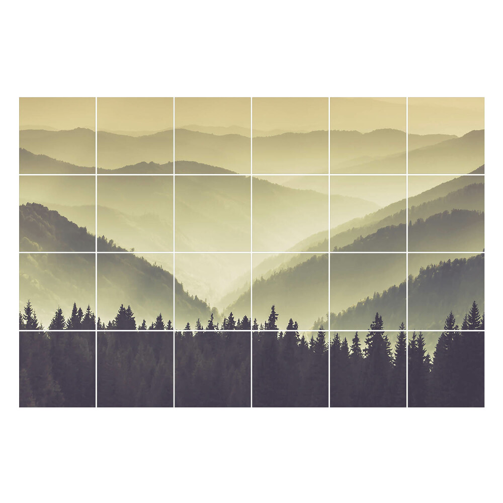 Naklejki na kafelki Mistyczne górskie pejzaże