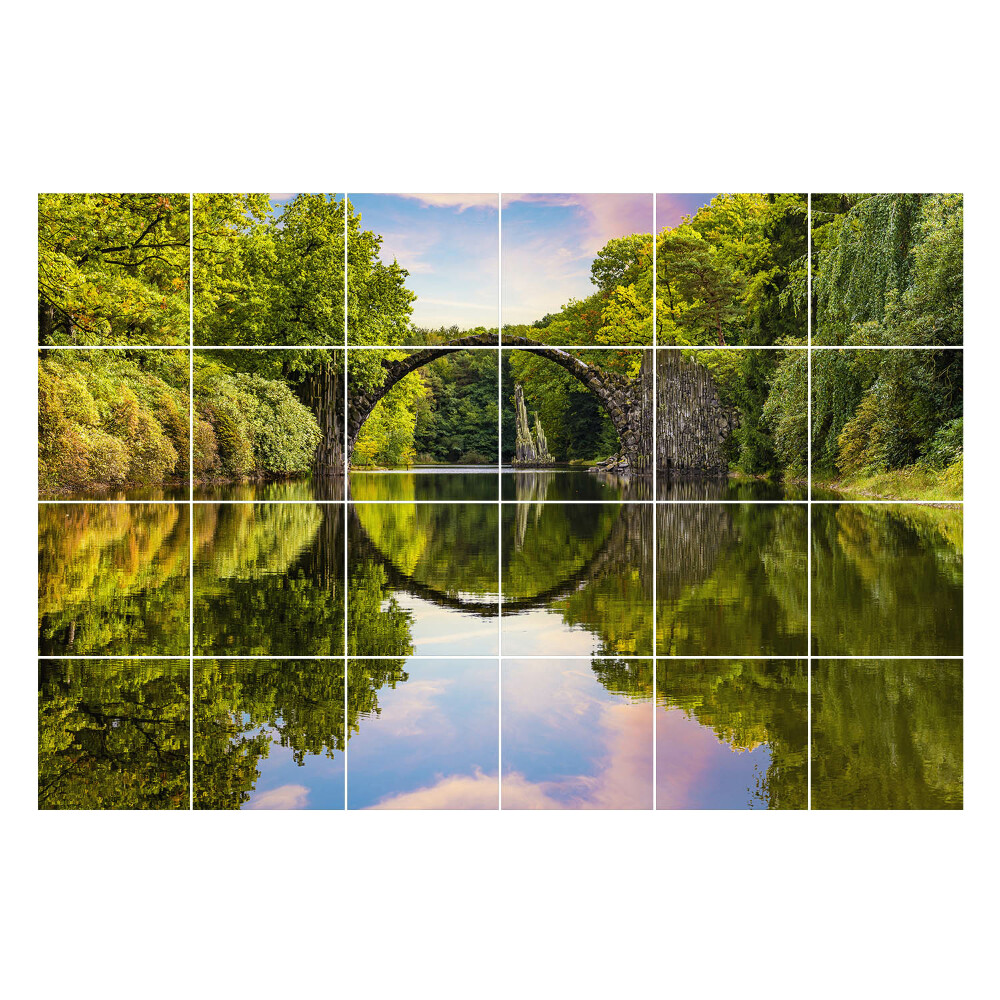 Nalepki na kafelki Most w otoczeniu natury