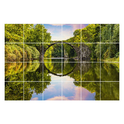 Nalepki na kafelki Most w otoczeniu natury