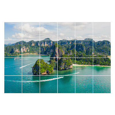 Naklejki na płytki Malownicze wyspy i morze