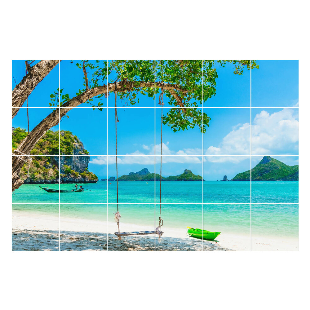 Nalepki na kafelki Huśtawka nad morzem