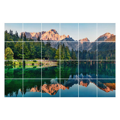 Nalepki na kafelki Górski krajobraz z odbiciem