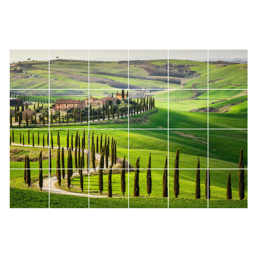 Nalepki na kafelki Włoska wiejska panorama
