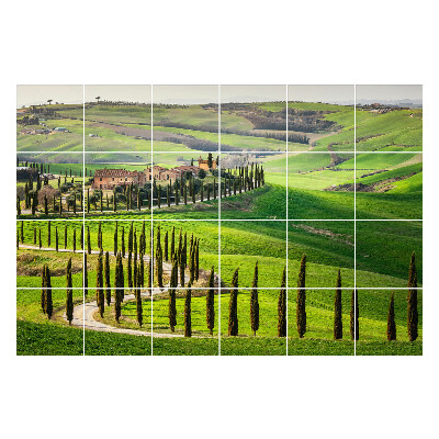 Nalepki na kafelki Włoska wiejska panorama