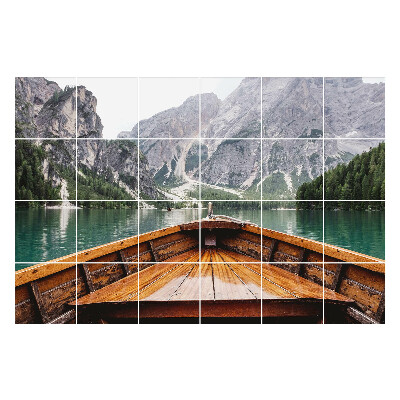 Naklejki na płytki Widok z łodzi na jezioro