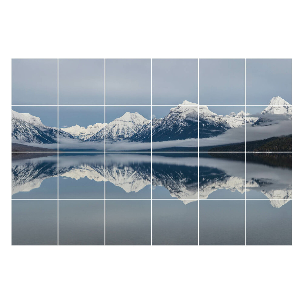 Nalepki na kafelki Górski krajobraz z odbiciem