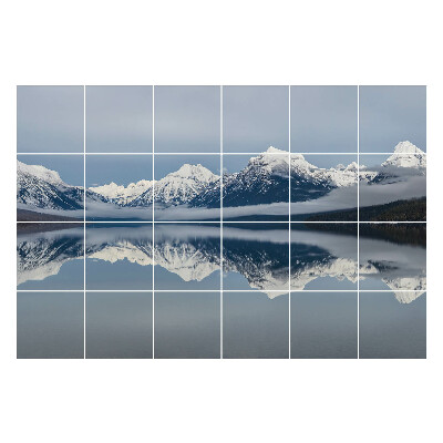 Nalepki na kafelki Górski krajobraz z odbiciem