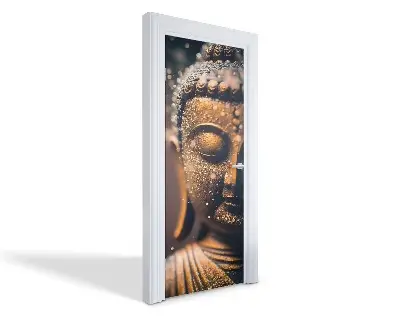 Naklejka na drzwi samoprzylepna Złoty Budda