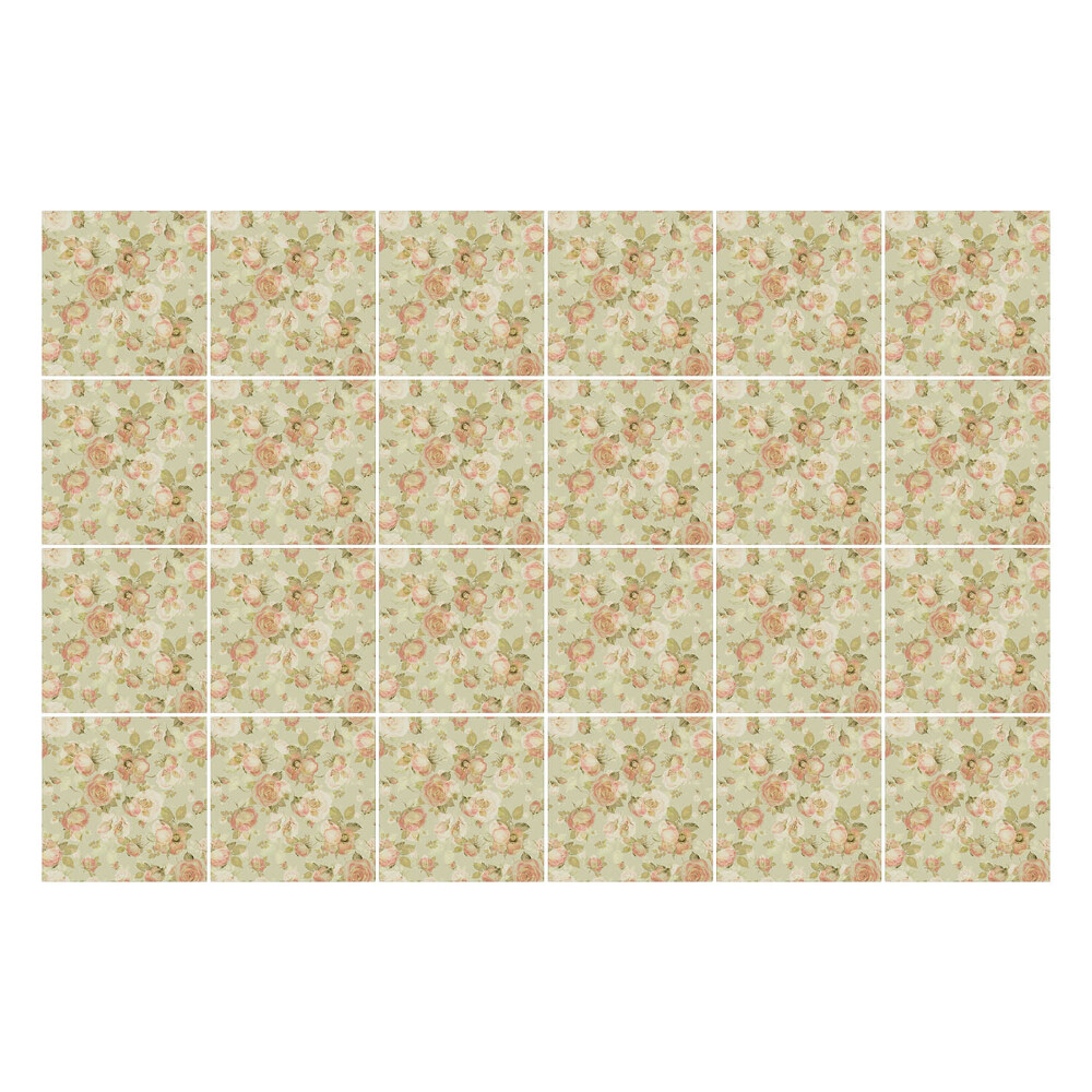 Okleina na płytki Kwiatowy motyw w stylu vintage