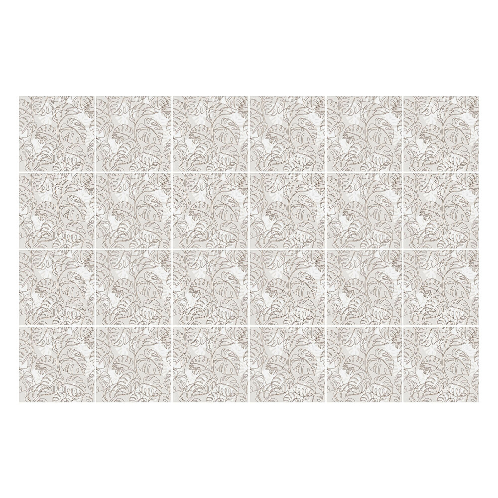 Naklejki na kafelki do kuchni Liście tropikalne w układzie