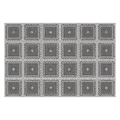 Naklejki na kafelki do kuchni Kwadratowe kafle z ornamentami