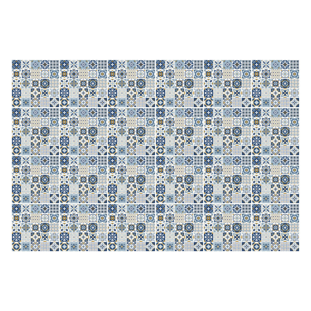 Okleina na płytki Geometria z motywem kwiatowym