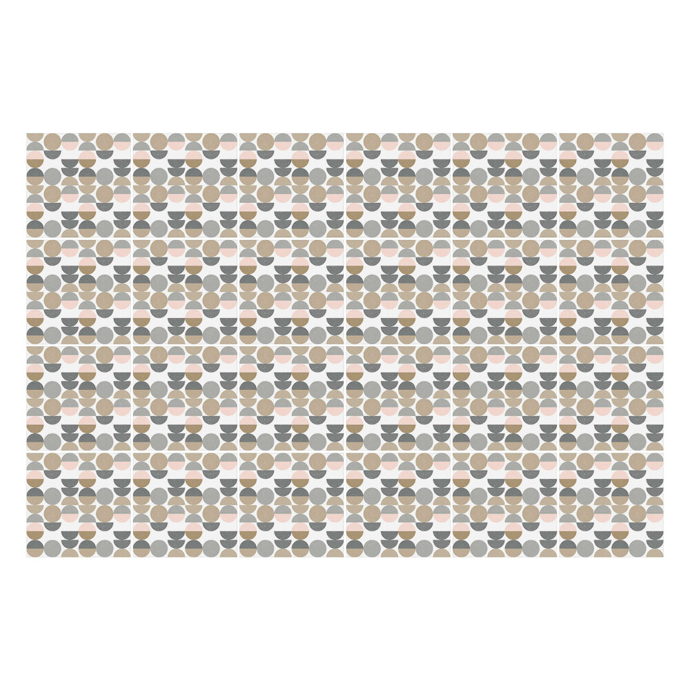 Naklejki samoprzylepne na kafelki Geometryczne owalne motywy