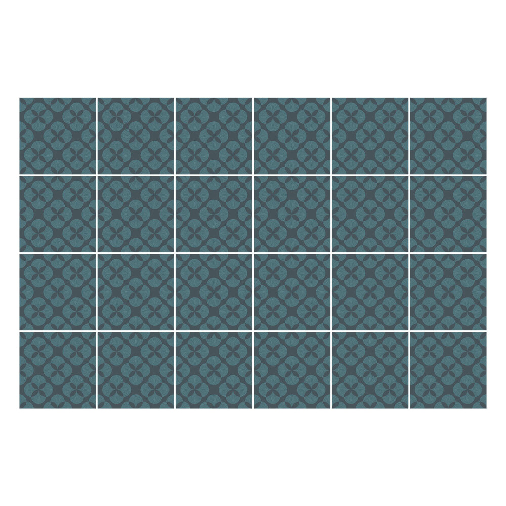 Naklejki samoprzylepne na kafelki Kwiatowy motyw w siatce