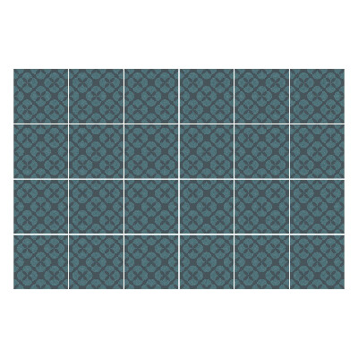 Naklejki samoprzylepne na kafelki Kwiatowy motyw w siatce