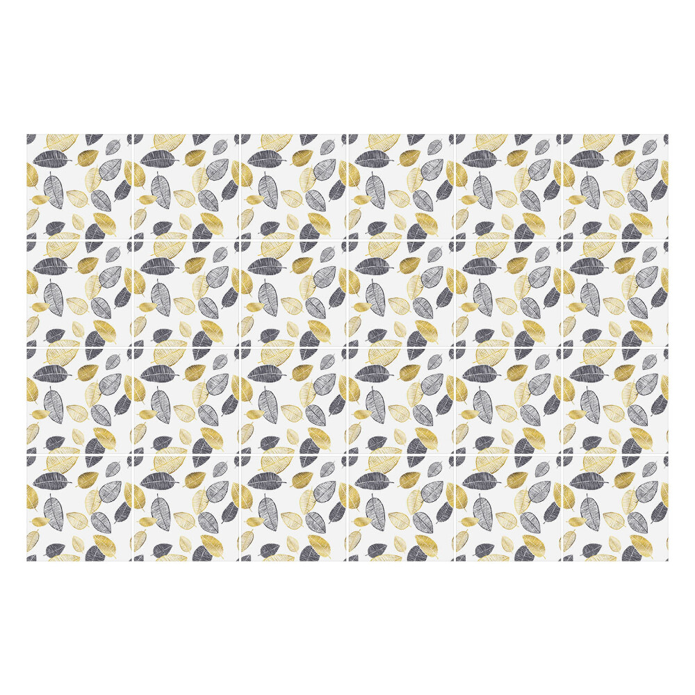 Okleina na płytki Liście w różnych kształtach