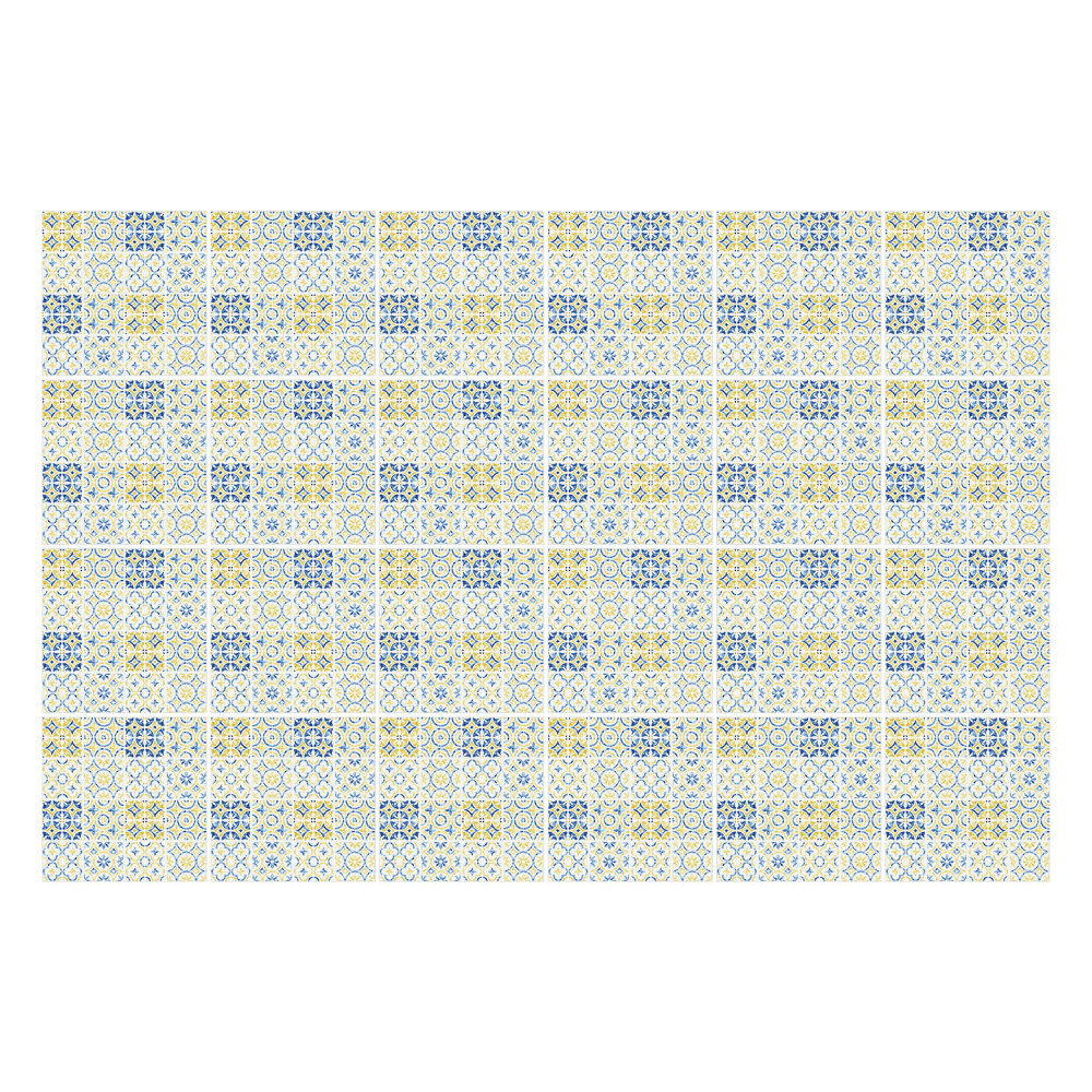 Naklejki samoprzylepne na kafelki Geometryczne kształty w siatce