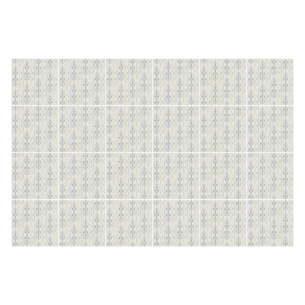 Naklejki samoprzylepne na kafelki Delikatne liście w szeregach