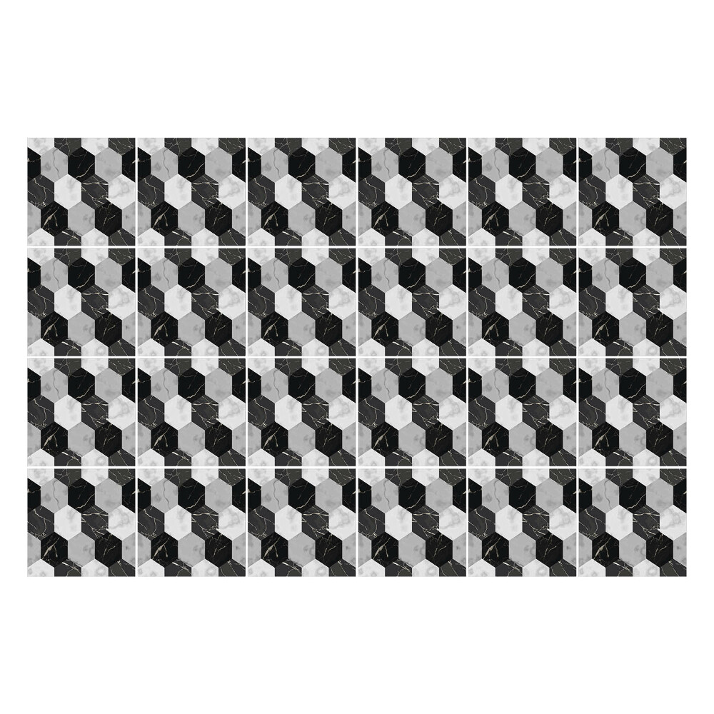 Naklejki samoprzylepne na kafelki Geometryczne heksagony
