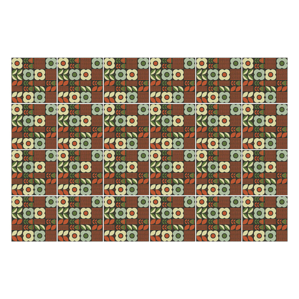 Naklejki na kafelki do kuchni Kwiatowe motywy płytek