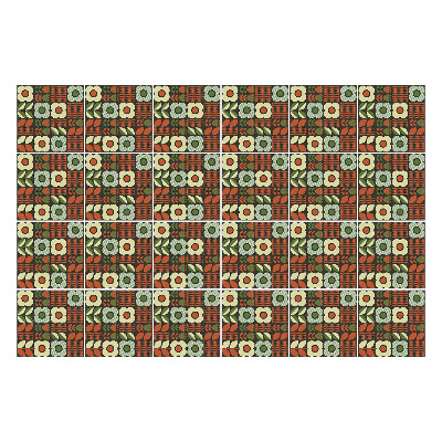 Naklejki na kafelki do kuchni Kwiatowe motywy płytek