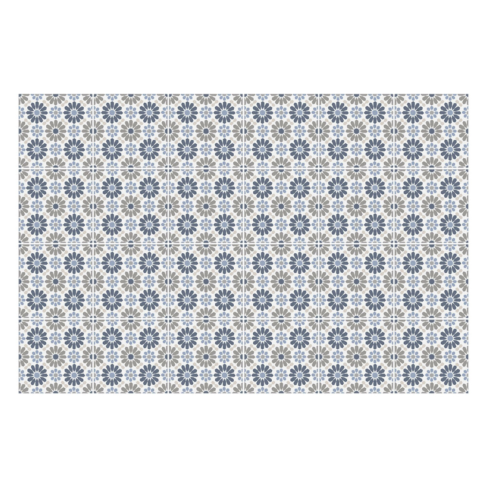 Naklejki samoprzylepne na kafelki Kwiatowy motyw w siatce