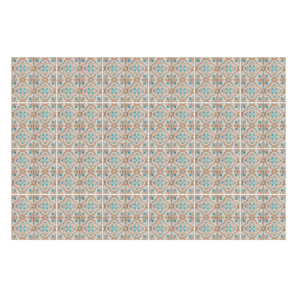 Naklejki na kafelki do kuchni Kwiatowy ornament z detalami