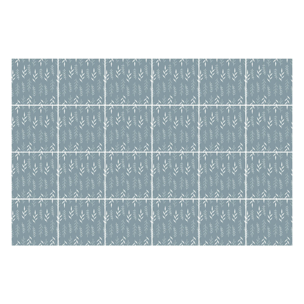 Okleina na płytki Delikatne liście w rzędzie