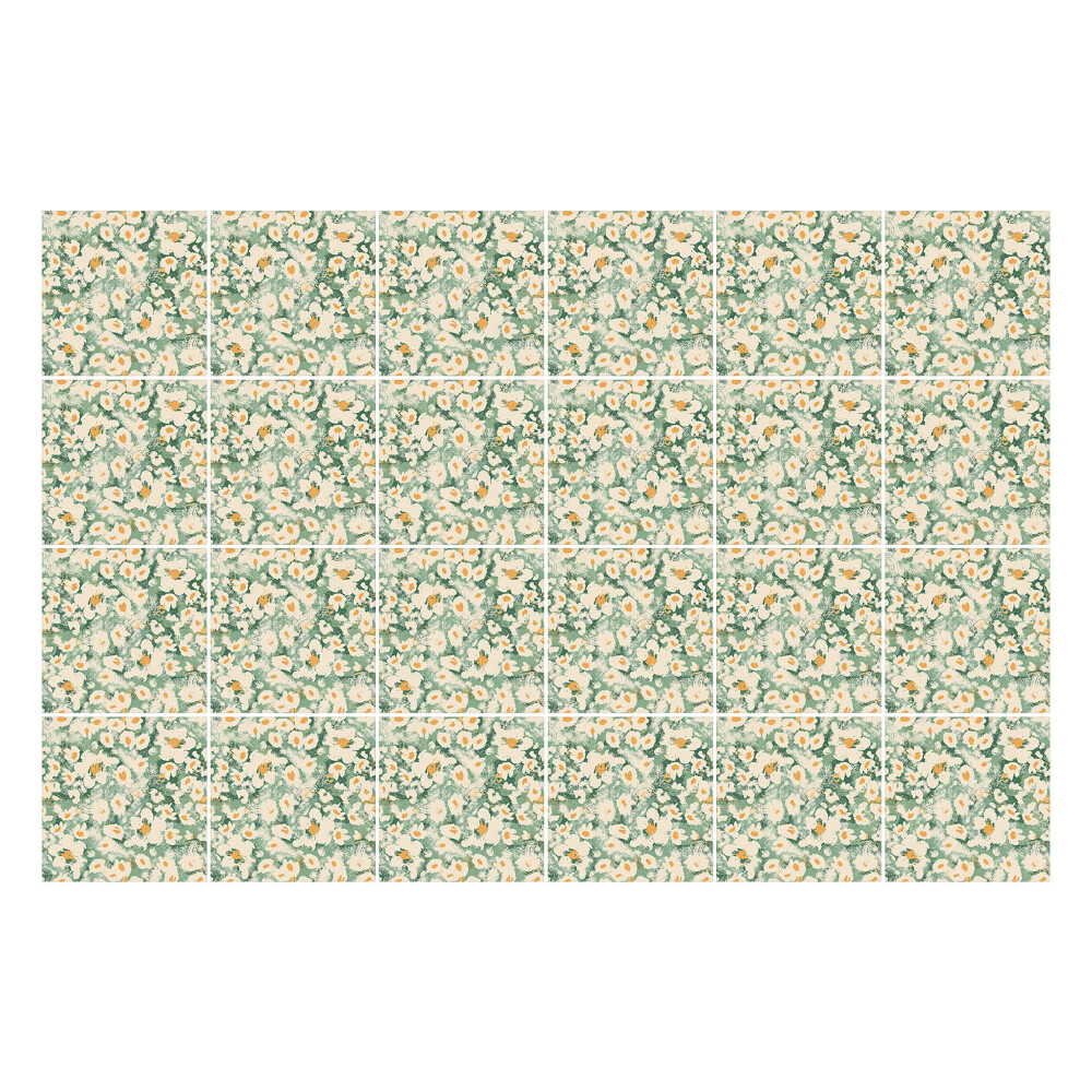 Naklejki samoprzylepne na kafelki Kwiatowy motyw w plamki