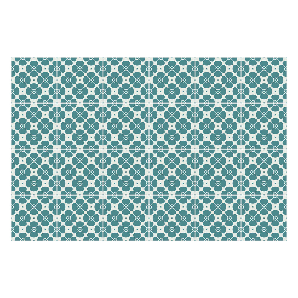 Naklejki na kafelki do kuchni Geometryczne kwiaty w siatce