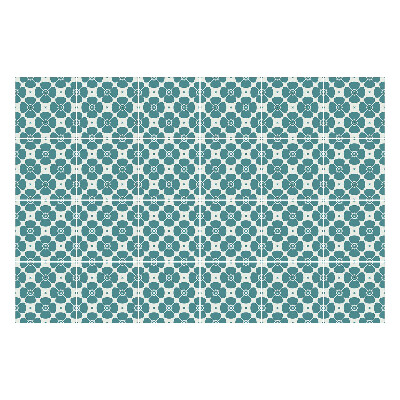 Naklejki na kafelki do kuchni Geometryczne kwiaty w siatce