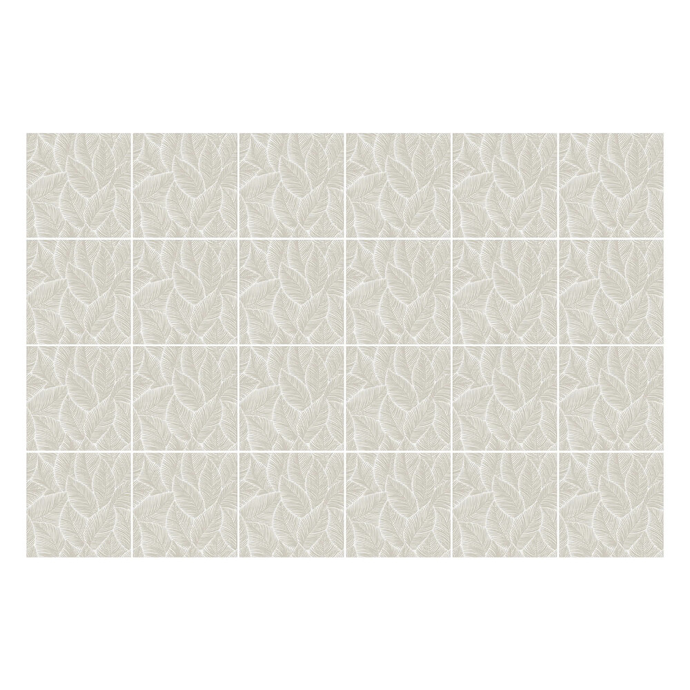 Naklejki na kafelki do kuchni Delikatne liście w rządku