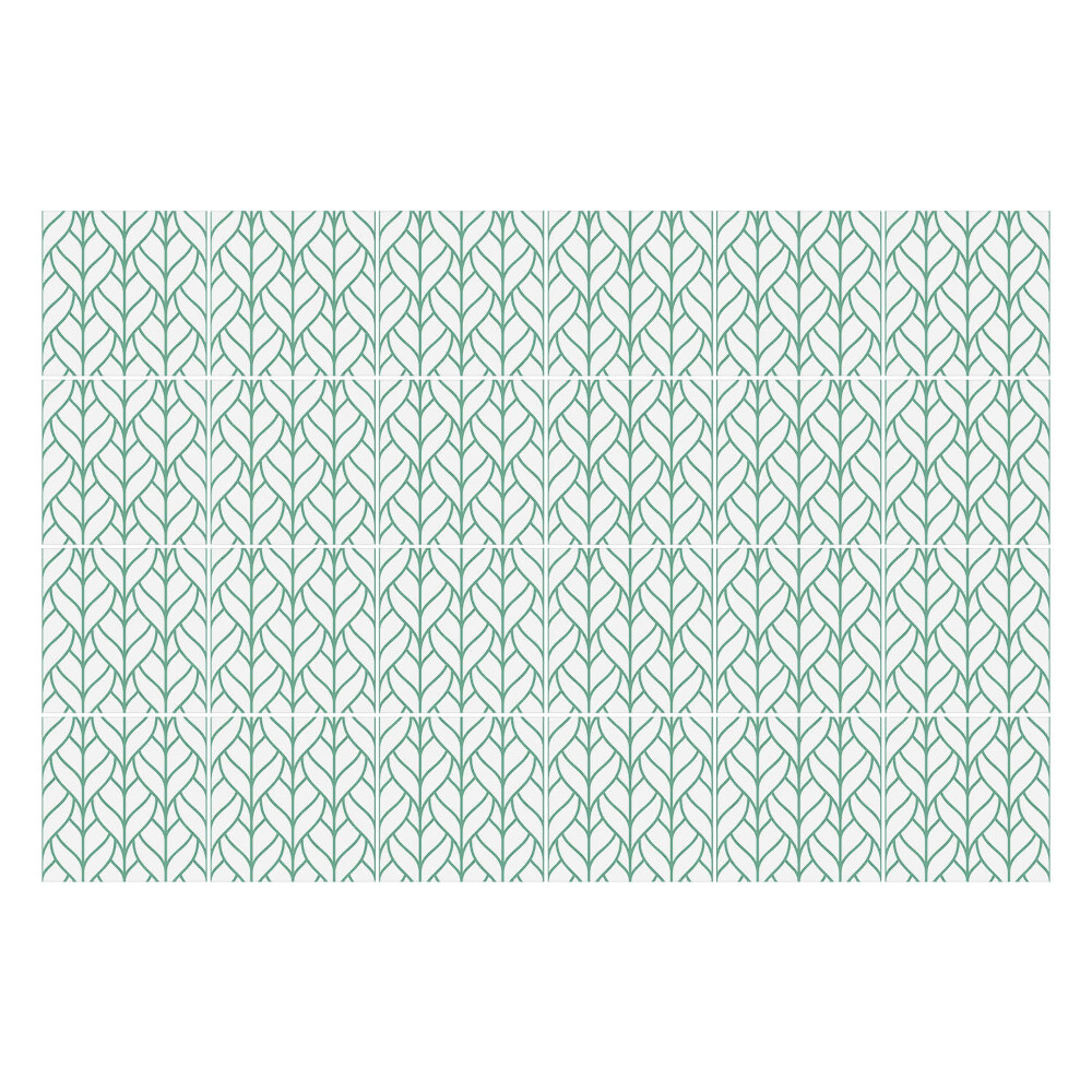 Okleina na płytki Liście w regularnym układzie