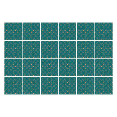 Naklejki samoprzylepne na kafelki Motyw kropli w siatce