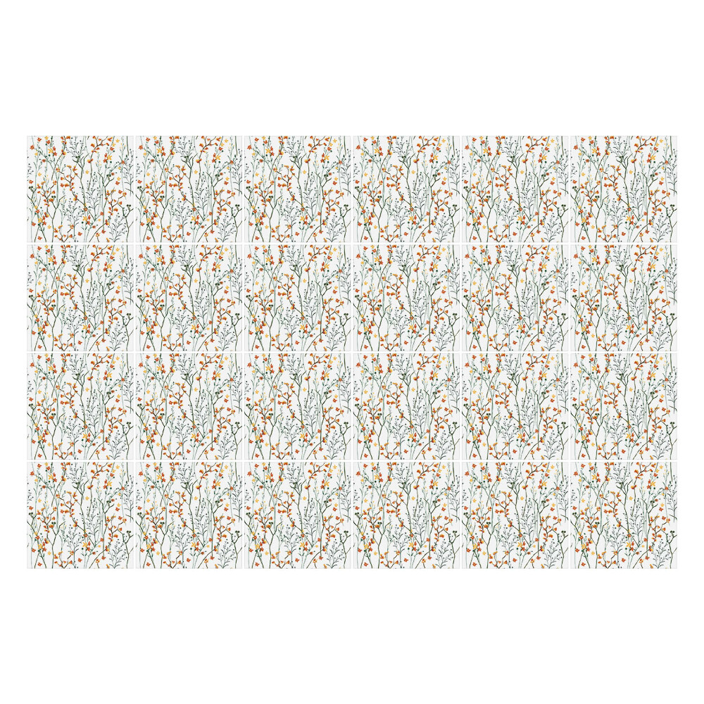 Naklejki samoprzylepne na kafelki Delikatne gałązki z kwiatami