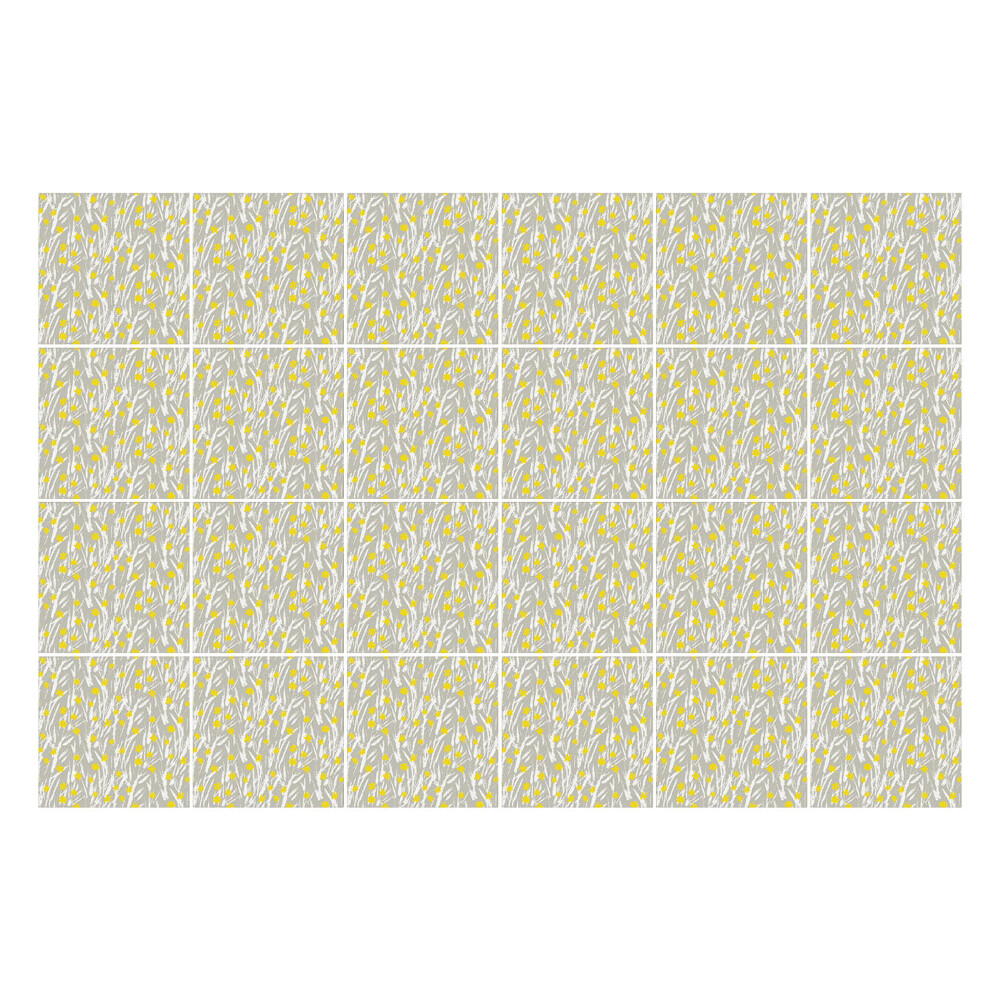 Naklejki na kafelki do kuchni Delikatne gałązki z kwiatami