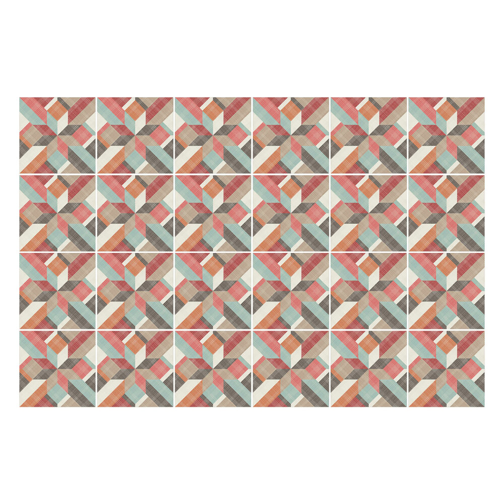 Naklejki samoprzylepne na kafelki Geometria w prostokąty