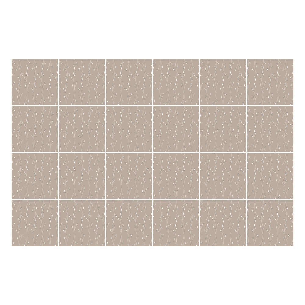 Okleina na płytki Delikatne liście w linii