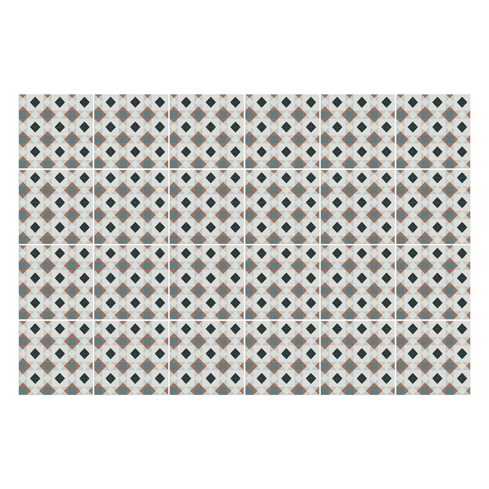 Naklejki na kafelki do kuchni Diamentowe układy w siatce