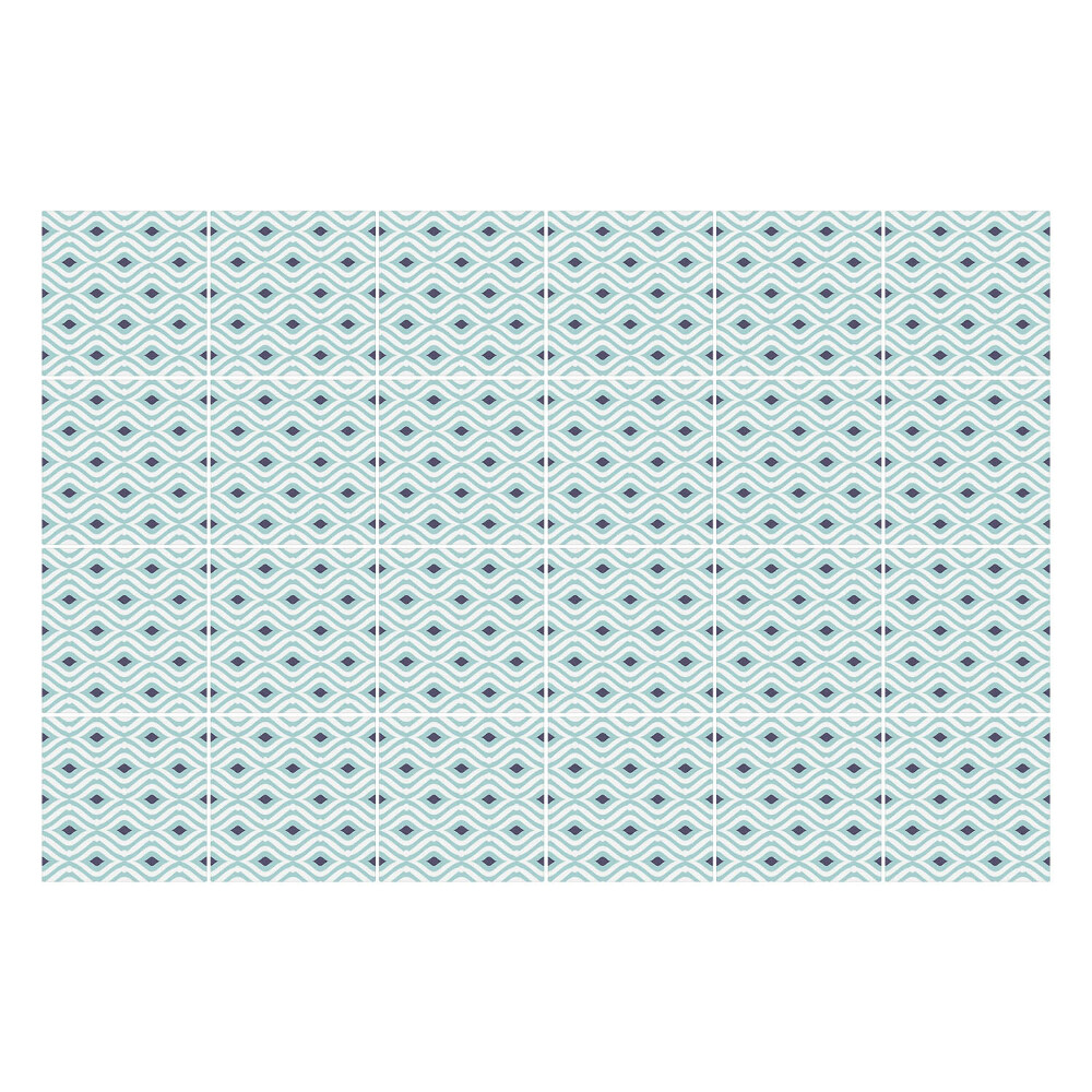 Naklejki na kafelki do kuchni Fale z okręgami