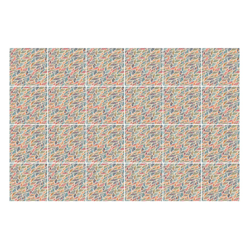 Naklejki na kafelki do kuchni Liście w dynamicznym układzie