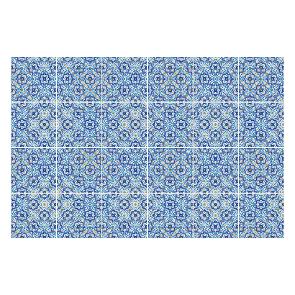 Naklejki na kafelki do kuchni Geometryczne motywy kwiatowe