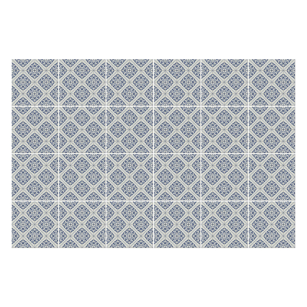 Naklejki na kafelki do kuchni Kwiatowy ornament w romby