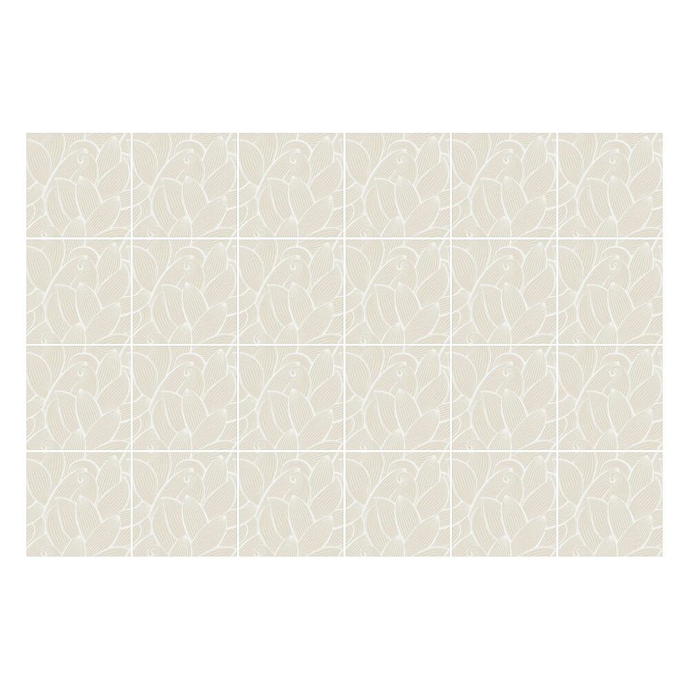 Naklejki samoprzylepne na kafelki Liście w delikatnym układzie