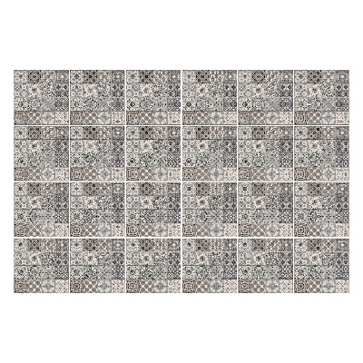 Okleina na płytki Szare zdobione kafle