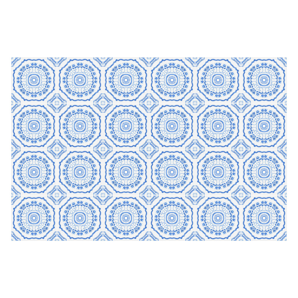 Naklejki samoprzylepne na kafelki Kwiatowe ornamenty w płytkach